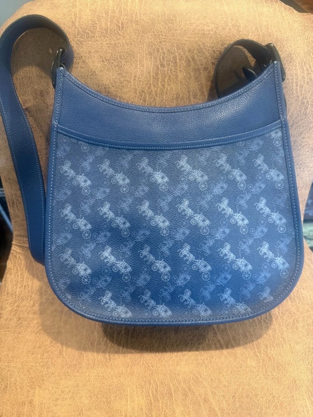 COACH Horse & Carriage EMERY True Blue Leather Crossbody Bag
